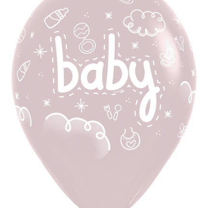 Ballons Baby Pastell Dämmerung Rose 30cm 25Stk
