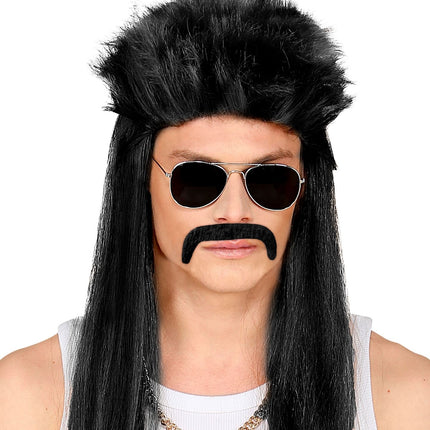 Schwarzer Fake Schnurrbart Macho