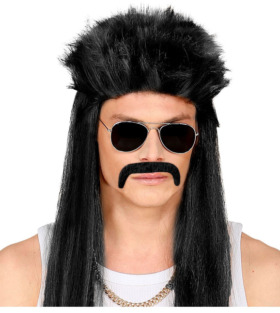 Schwarzer Fake Schnurrbart Macho