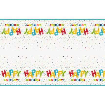 Tischdecke Happy Birthday Ballons 2.13m