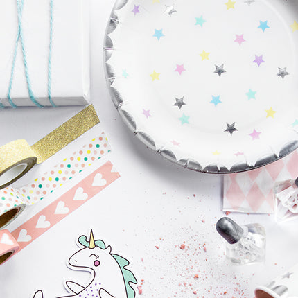 Washi Tape Gold Weiß 10m 4Stk
