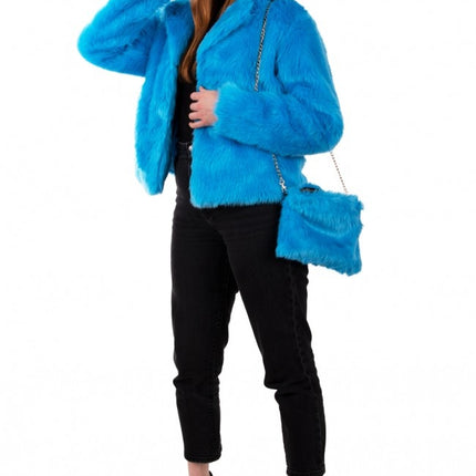 Stirnband Plüsch Blau