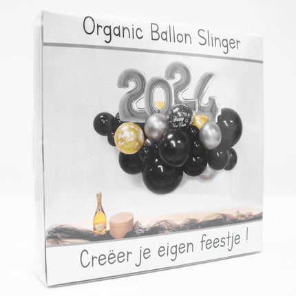 Ballons DIY Ballon Kit Bio Silber Neujahr