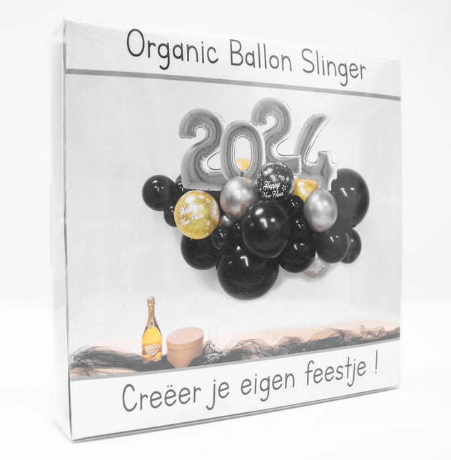 Ballons DIY Ballon Kit Bio Silber Neujahr