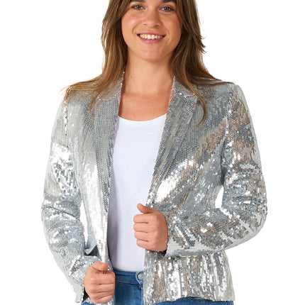 Paillet Silber Blazer Damen Suitmeister