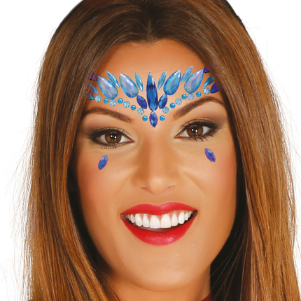 Blaue Gesichtsdiamanten
