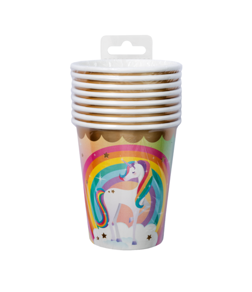 Einhorn Becher 9cm 8Stück