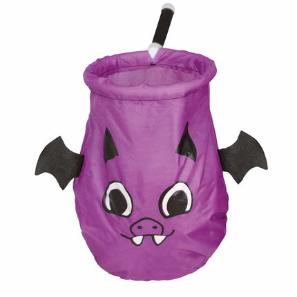 Lila Halloween Süßigkeiten Tasche Fledermaus