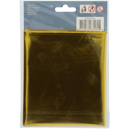 Folienballon Figur 1 Gold Metallic XL 86cm leer