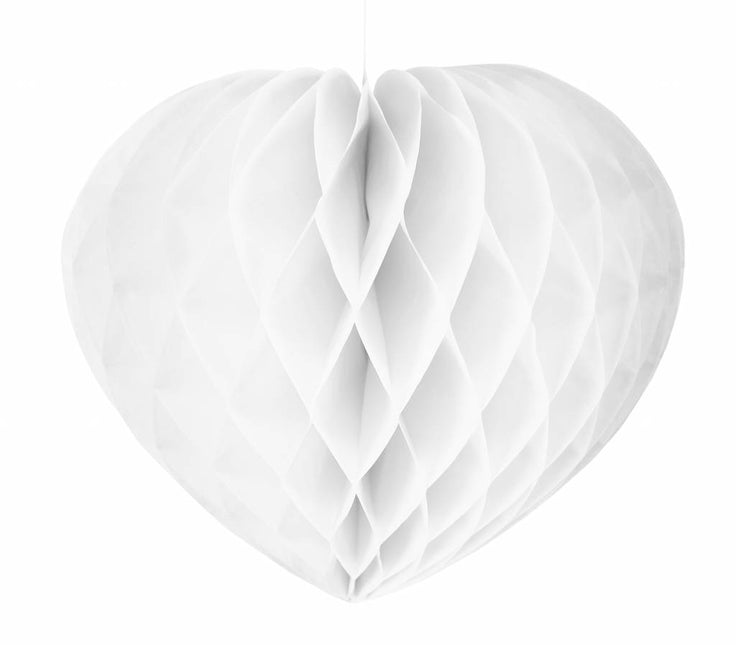 Honigwabe Weißes Herz 30cm