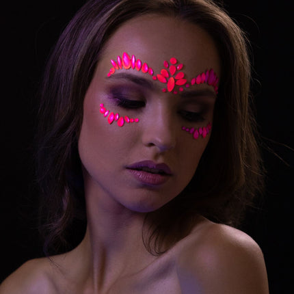 Moon Glow Neon UV Face Jewels Intensives Pink