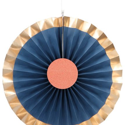 Papierfächer Blau 35cm 3Stück