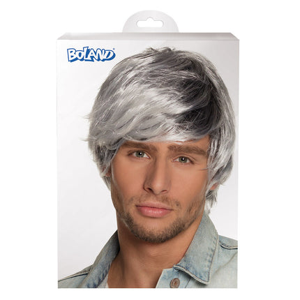 Schwarze und weiße Perücke Tyler