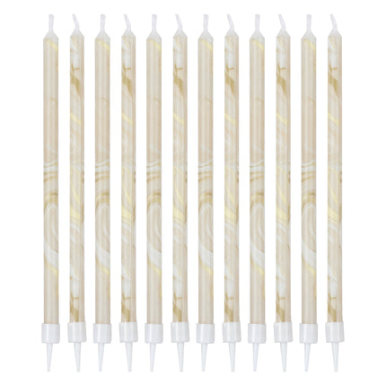 Kerzen Marmor 18cm 12Stk