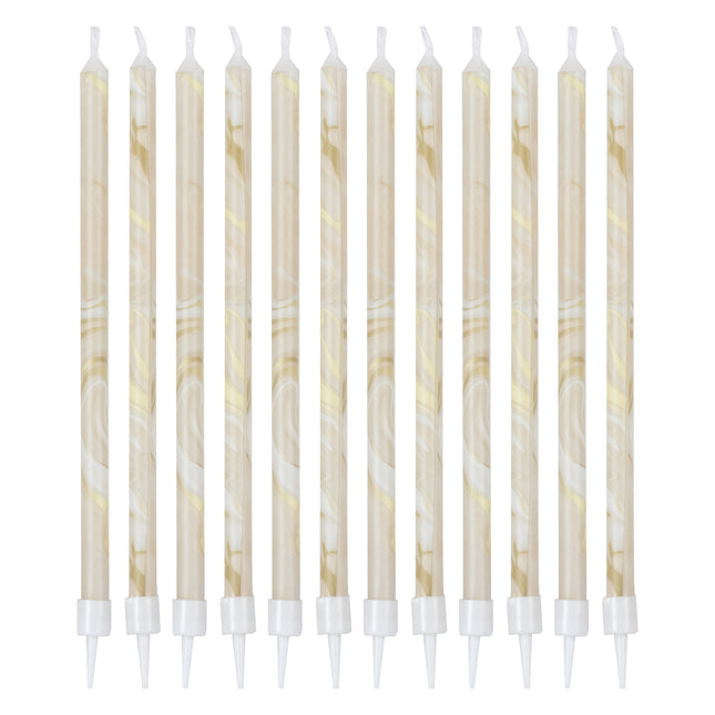 Kerzen Marmor 18cm 12Stk