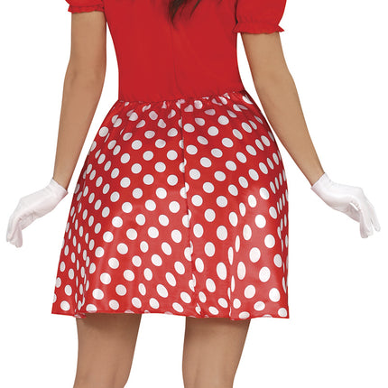 Minnie Maus Kostüm Rot Weiß Damen