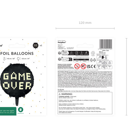 Gaming Party Helium Ballon leer 35cm