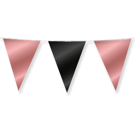 Rose Gold Schwarz Girlande Metallic 10m