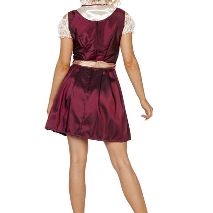 Bordeauxrotes Dirndlkleid Oktoberfest Damen