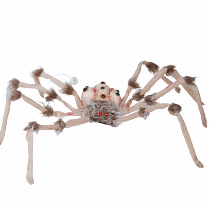 Halloween Fake Spinne mit Licht 80cm