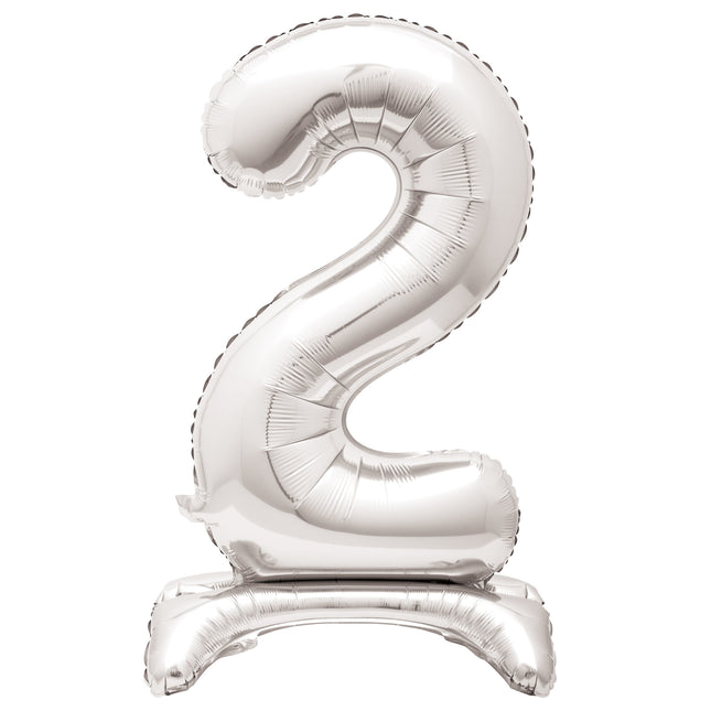 Folienballon Figur 2 Silber Standard 76cm