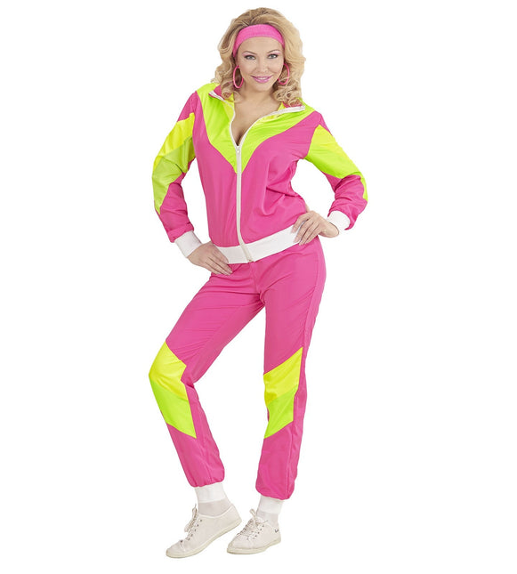 Neon 80S Trainingsanzug Faulty Grün Rosa