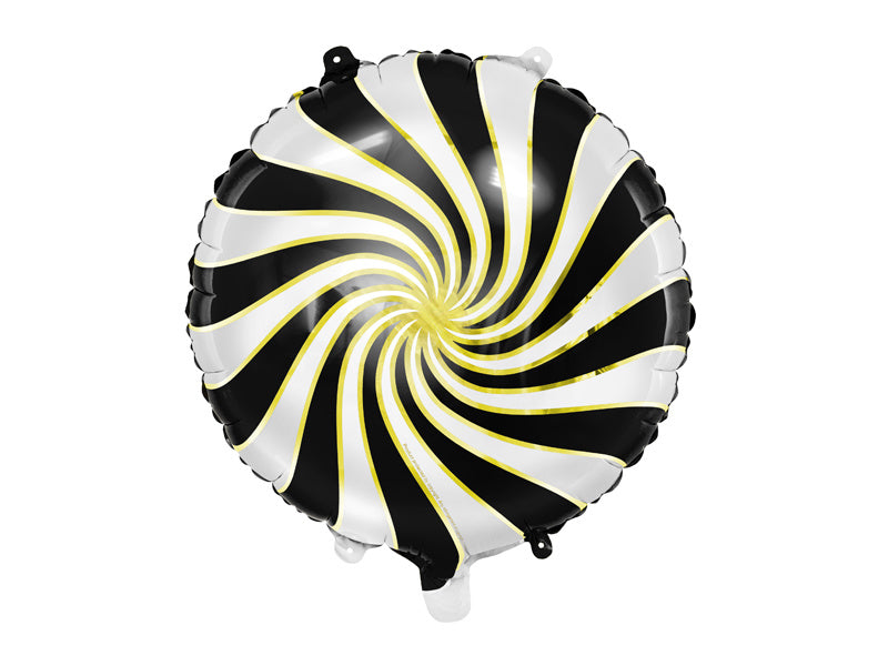 Helium Ballon Candy Schwarz Leer 35cm
