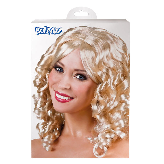 Perücke Langes Haar Lockig Blond