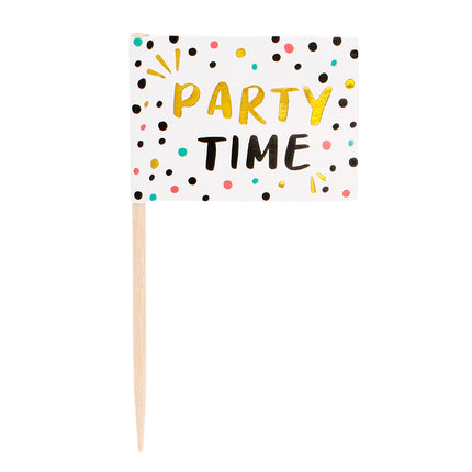 Cocktailstäbchen Party Time 7cm 24Stück