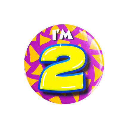 Ich bin 2 Button 2 Jahre 5,5cm