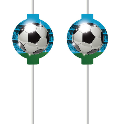 Fußball Strohhalme 4 Stk.