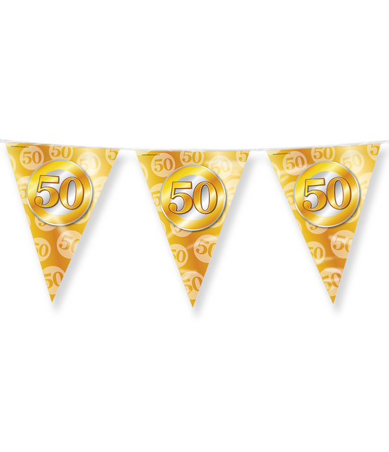 Girlanden 50 Jahre Gold 10m