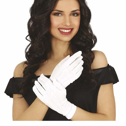 Weiße Handschuhe Damen