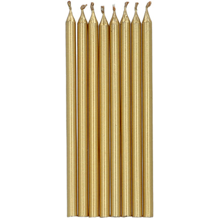 Gold Kerzen 10cm 12Stk