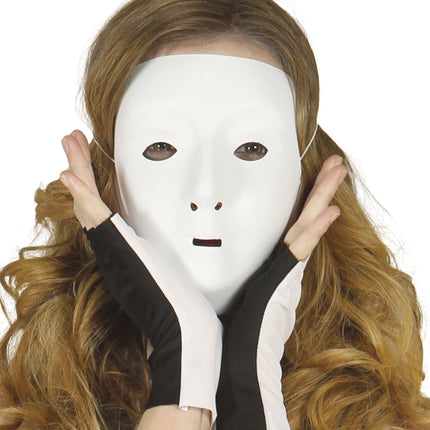Halloween Gesichtsmaske weiß