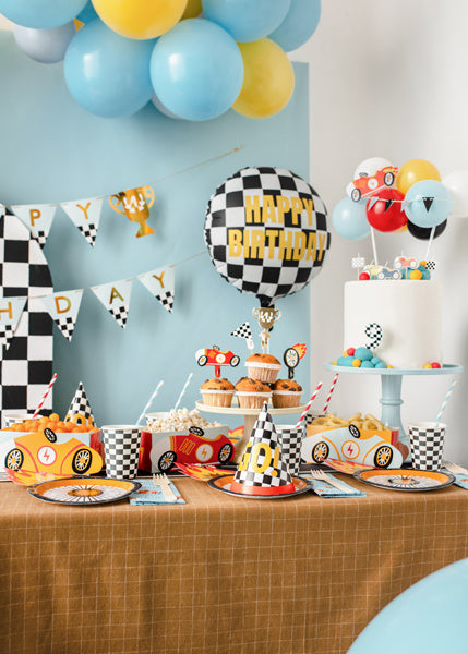 Alles Gute zum Geburtstag Heliumballon Race Flag Empty 35cm