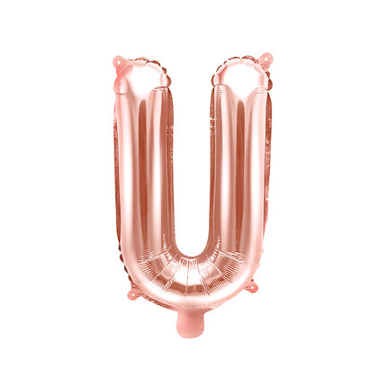 Folienballon Buchstabe U Rose Gold Leer 35cm