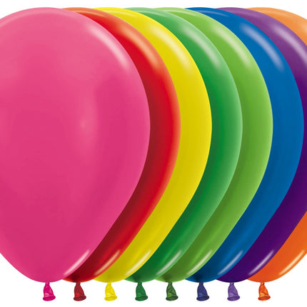 Ballons Metallic Mix 30cm 50Stk