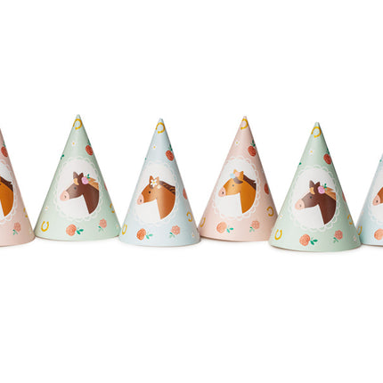 Pferd Party Hüte 16cm 6Stk