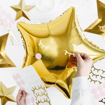 Heliumballon Star Gold Glänzend Leer 48cm