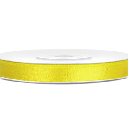 Satinband Gelb 6mm 25m