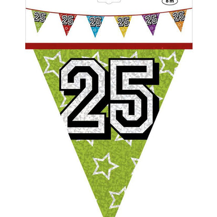 Girlanden 25 Jahre Glitzer 8m