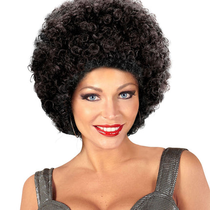 Schwarze Afro Unisex Perücke