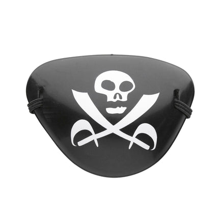 Schwarz-weiße Piraten-Augenklappe