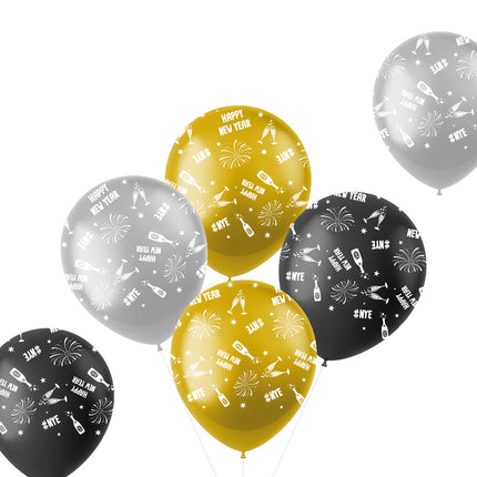 Silvester Luftballons 6 Stk.