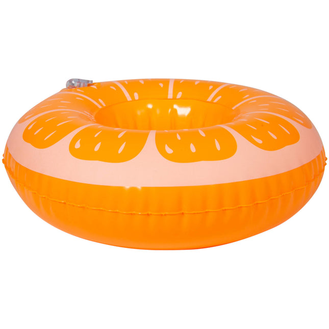 Aufblasbarer orangefarbener Getränkehalter 17cm