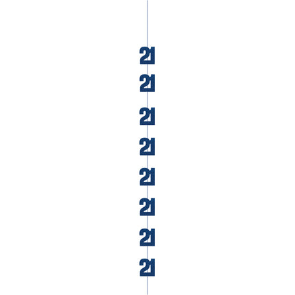 21 Jahre Hängende Dekoration Blau 1.52m