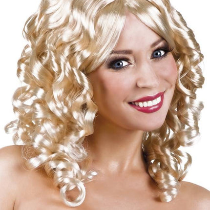 Perücke Langes Haar Lockig Blond