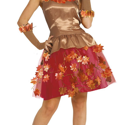 Kleid Blätter Rosa