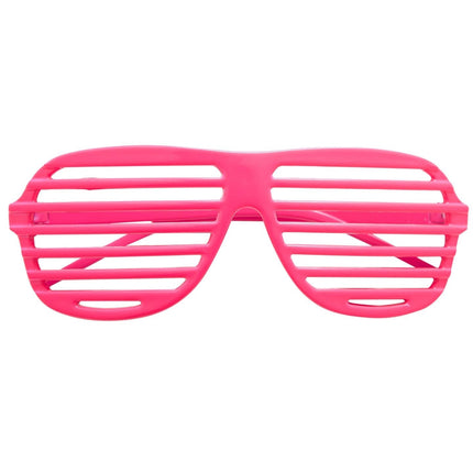 Neon rosa gestreifte Brille